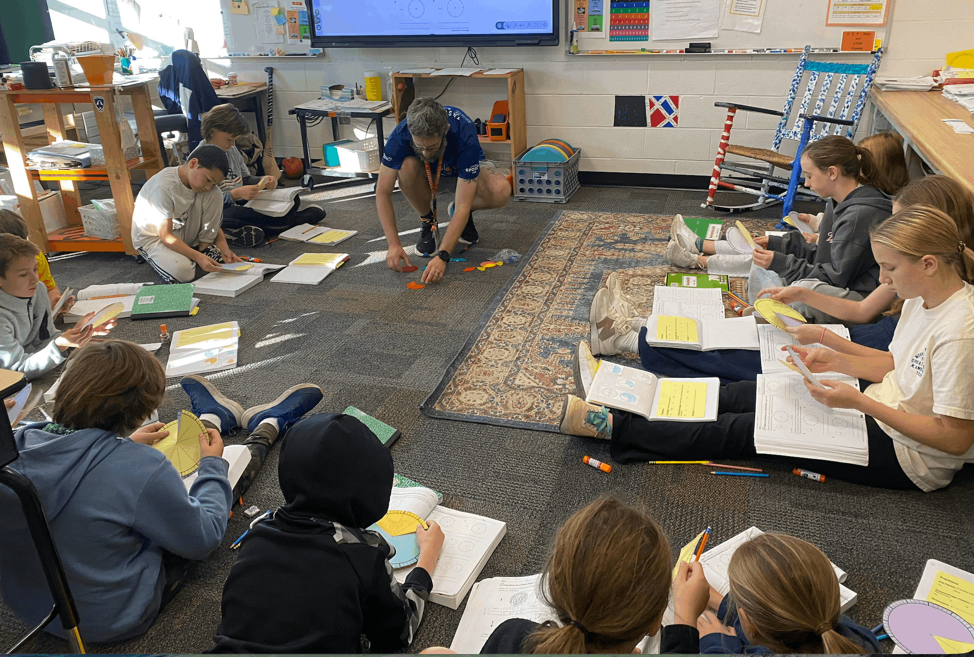 fractions with clock models